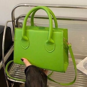 Luxe vegan leather mini square crossbody bag